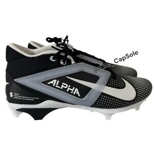 Size 11 Nike Alpha Menace 4 Pro Football Cleats Black/White FZ7702-005 NEW Men's